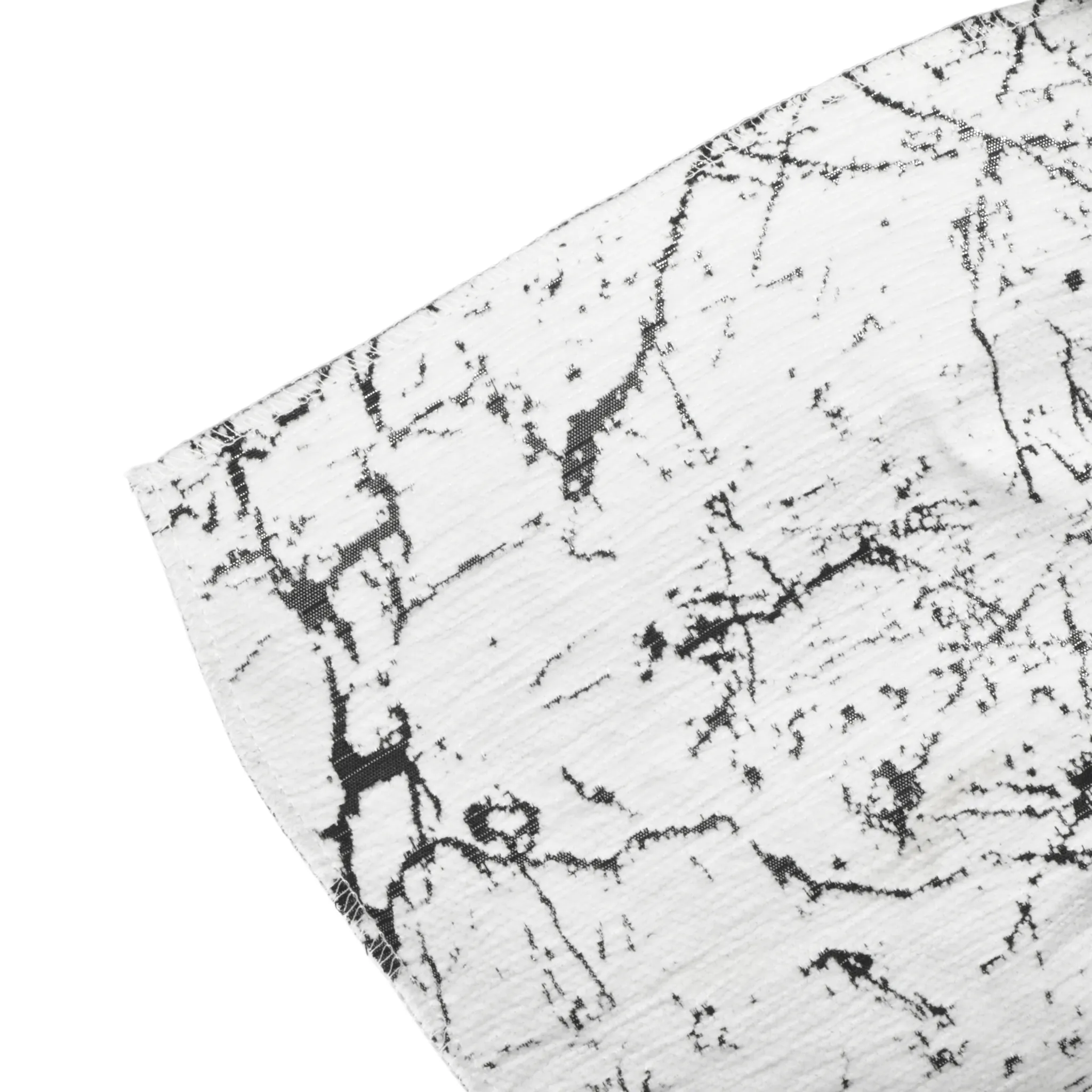 Marble Reversible Jacquard Tablecloth 90"x156" Rectangle  - Shimmer Black