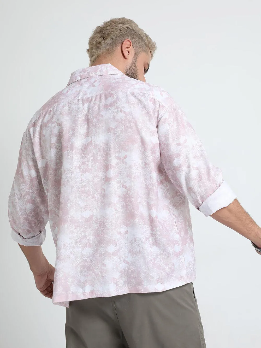 Men Oversized Cuban Collar Surf Crest Shirt