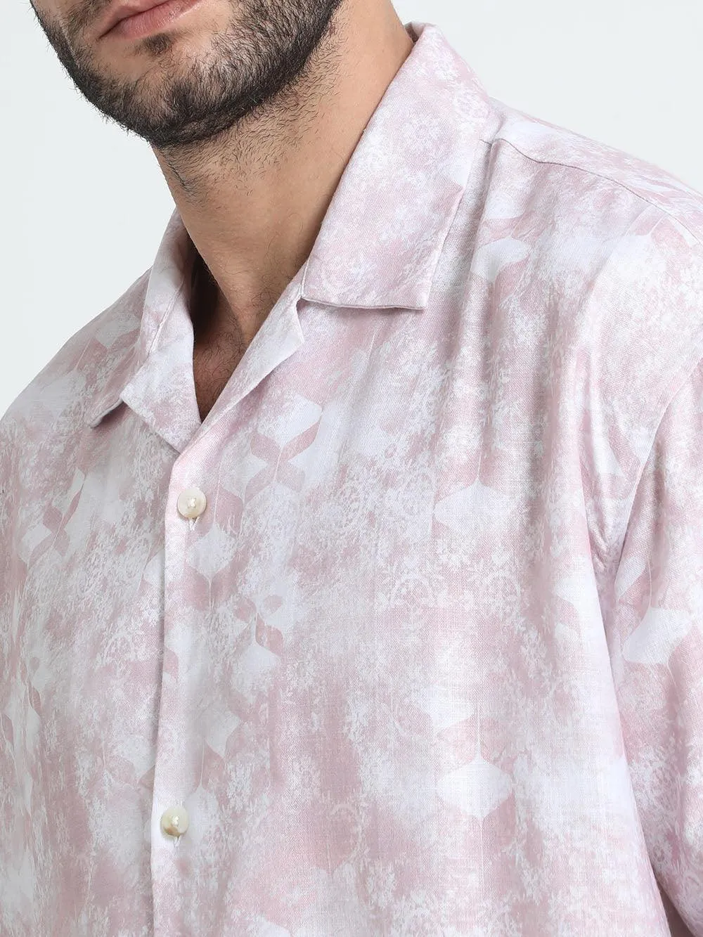 Men Oversized Cuban Collar Surf Crest Shirt