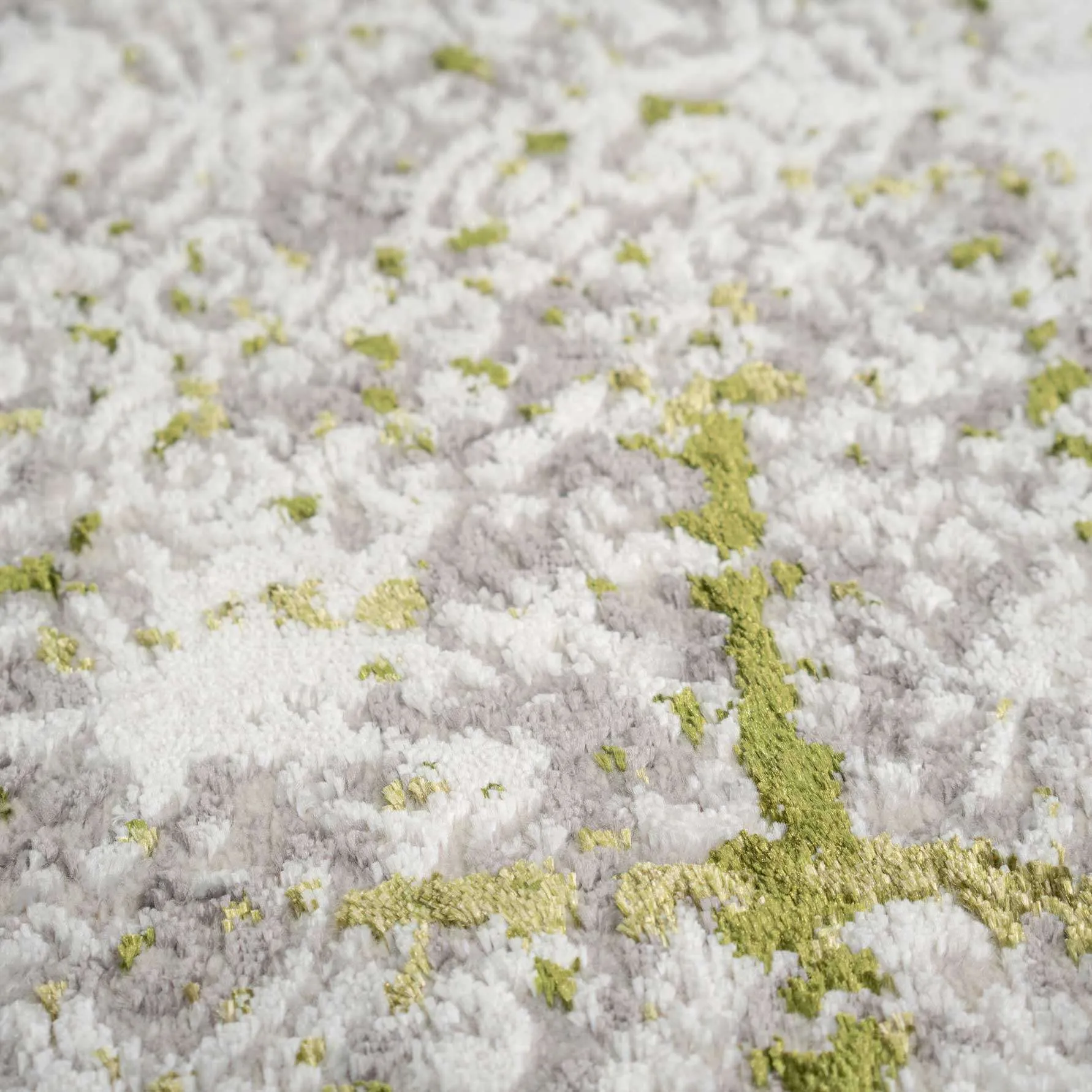 Modern Green Abstract Distressed Rugs
