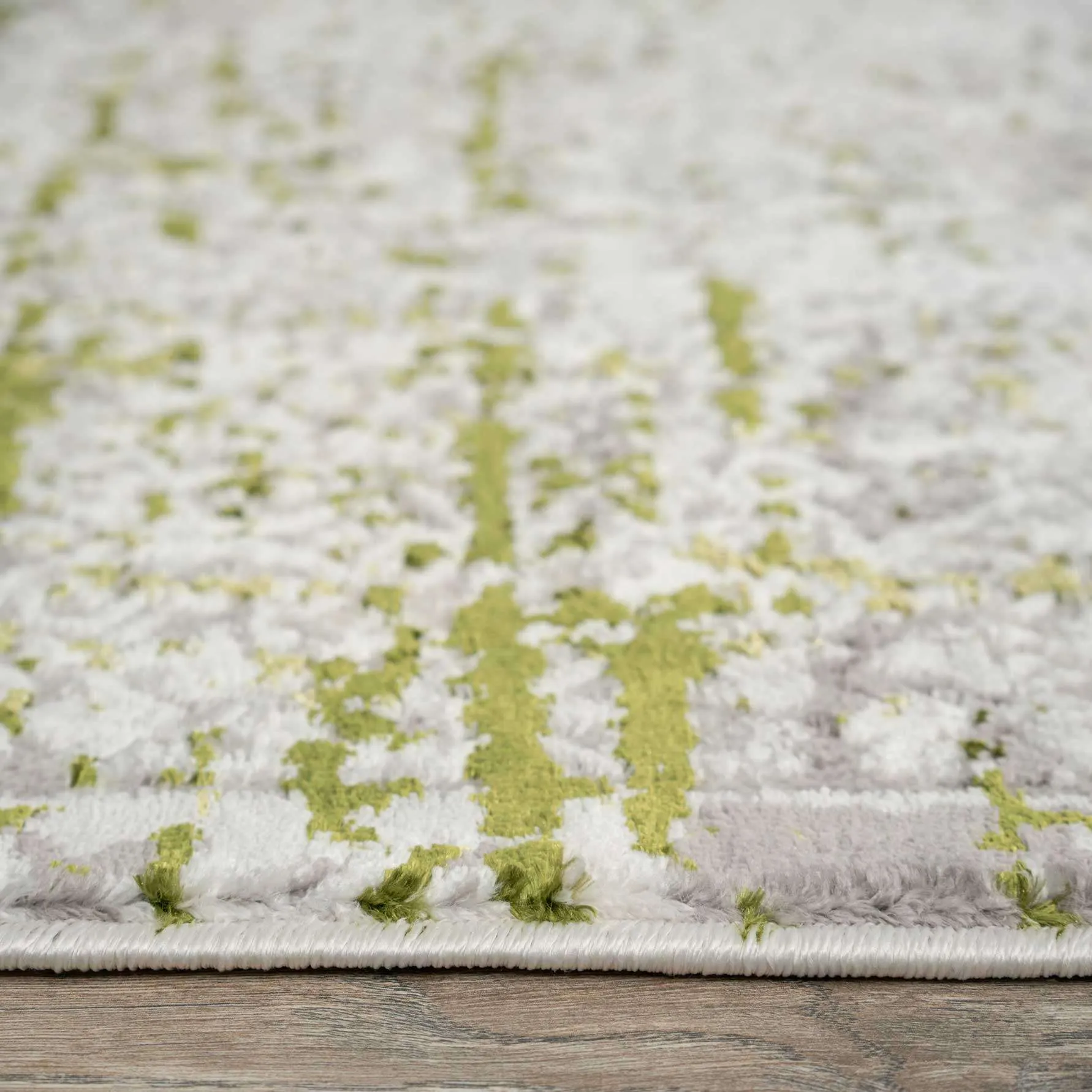Modern Green Abstract Distressed Rugs