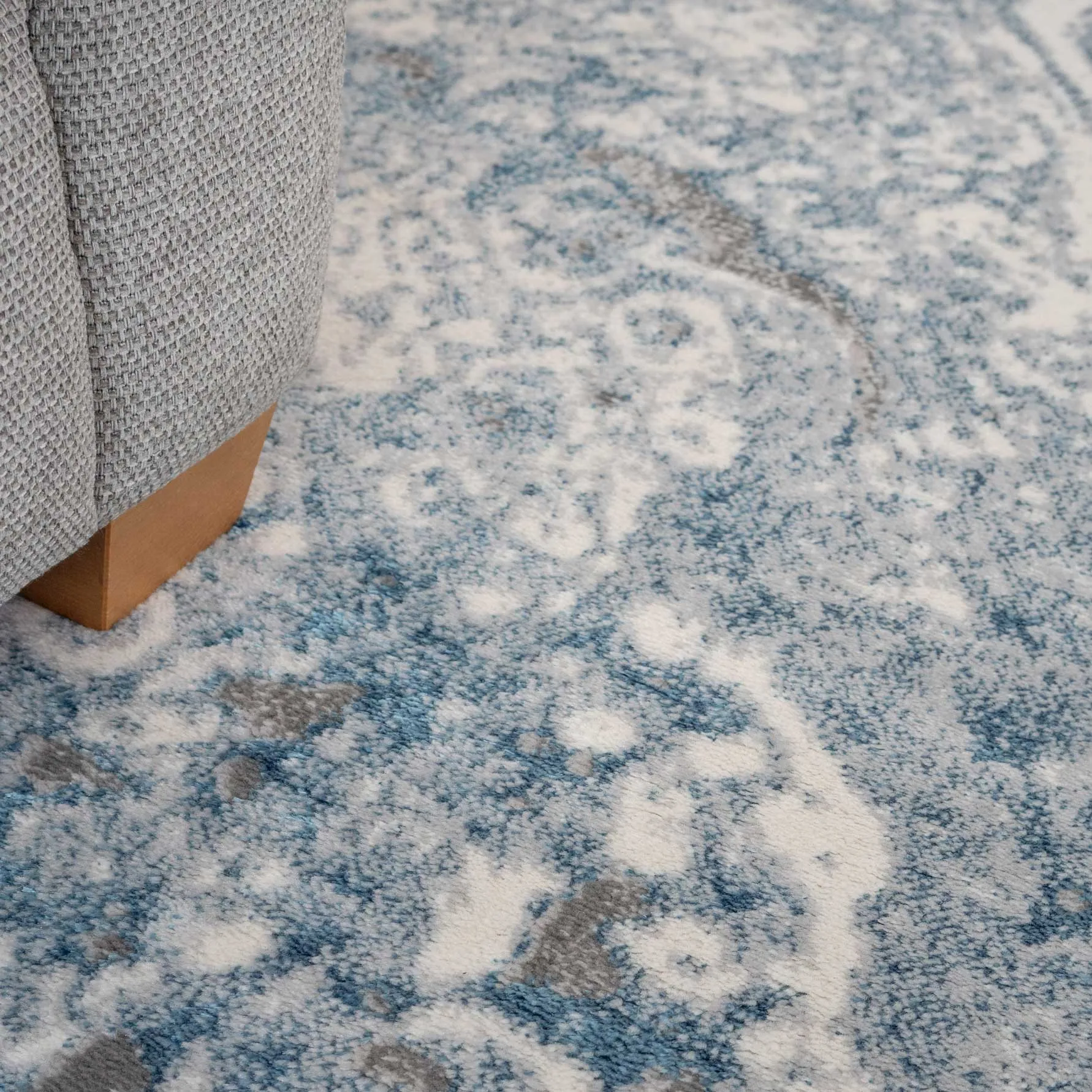 Modern Marble Light Blue Rug
