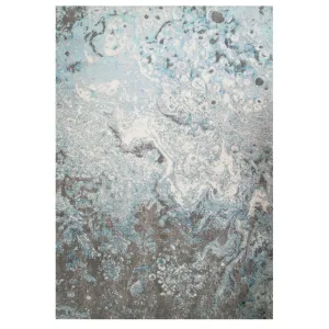 Modern Marble Light Blue Rug