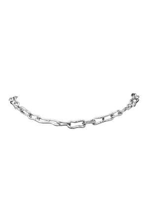 Molten Chunky Necklace Silver