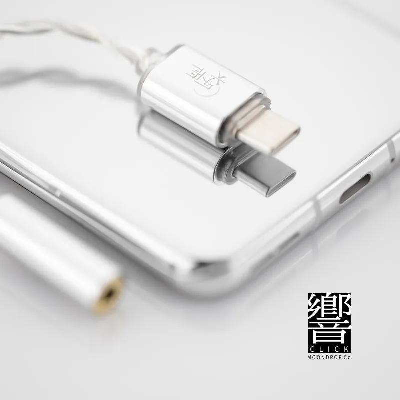Moondrop Click Compact Type-C to 3.5mm Mini USB DAC/AMP – Lightweight Entry-Level Audio Adapter