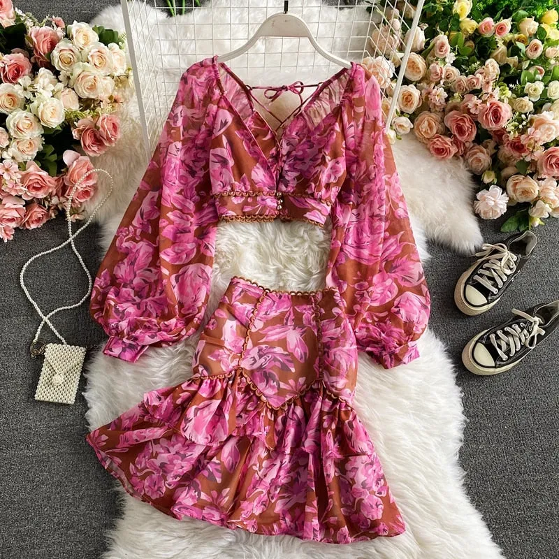 Mykonos Tropical Printed Co-ord Set