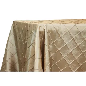 Pintuck 90"x156" Rectangular Tablecloth - Champagne