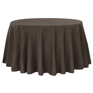 Polyester 108" Round Tablecloth - Chocolate Brown