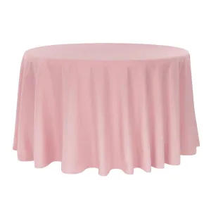 Polyester 108" Round Tablecloth - Dusty Rose/Mauve