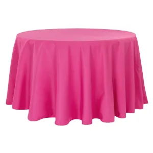 Polyester 108" Round Tablecloth - Fuchsia