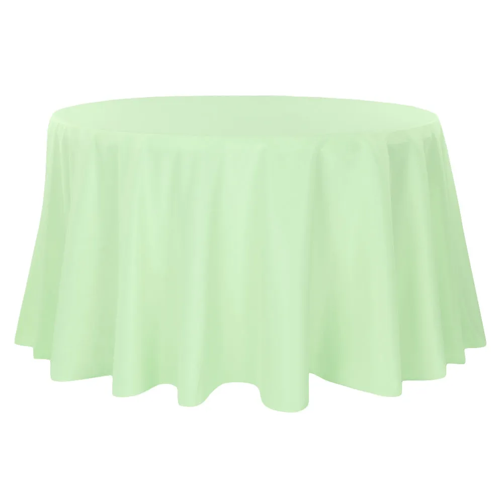 Polyester 108" Round Tablecloth - Mint Green