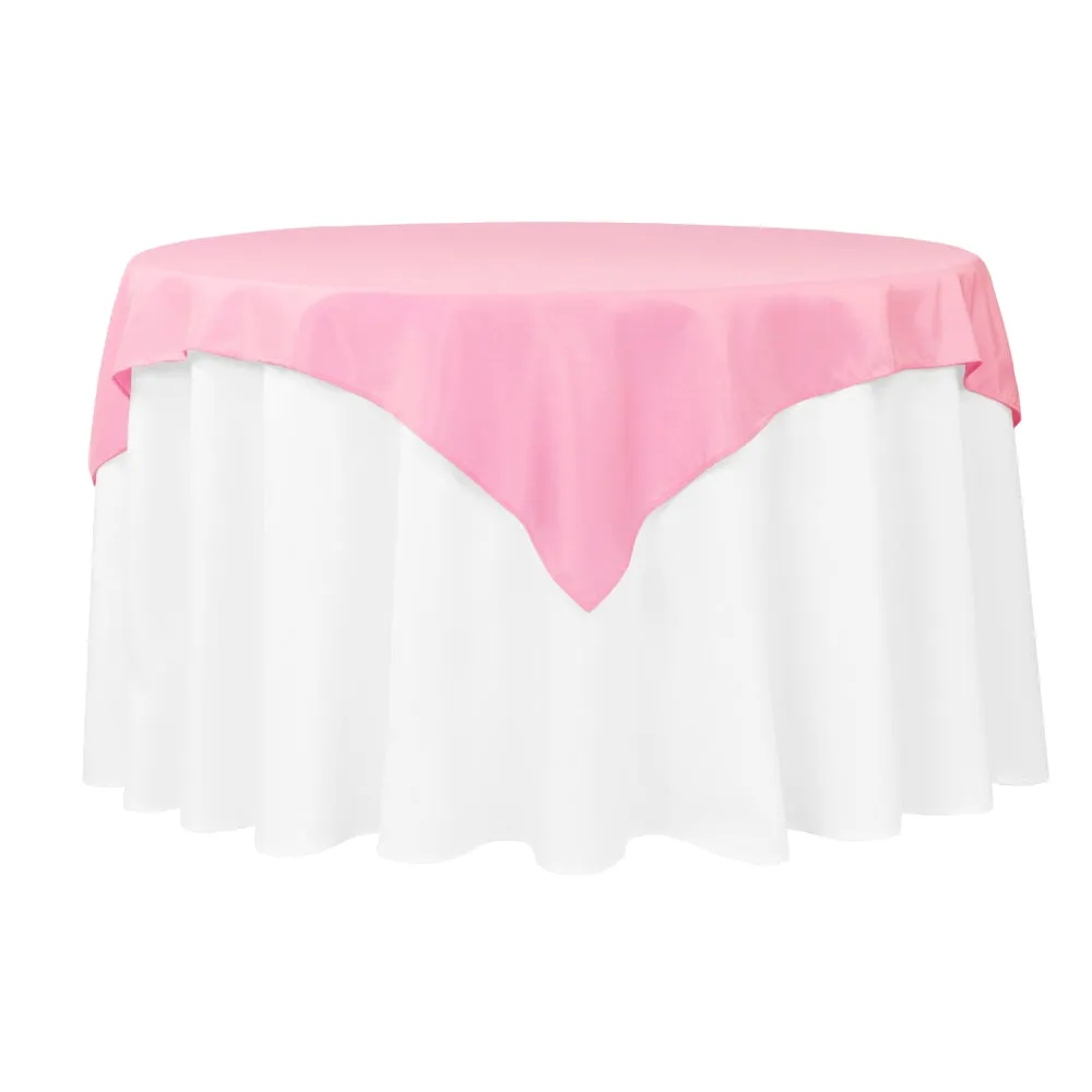 Polyester Square 54" Overlay/Tablecloth - Pink