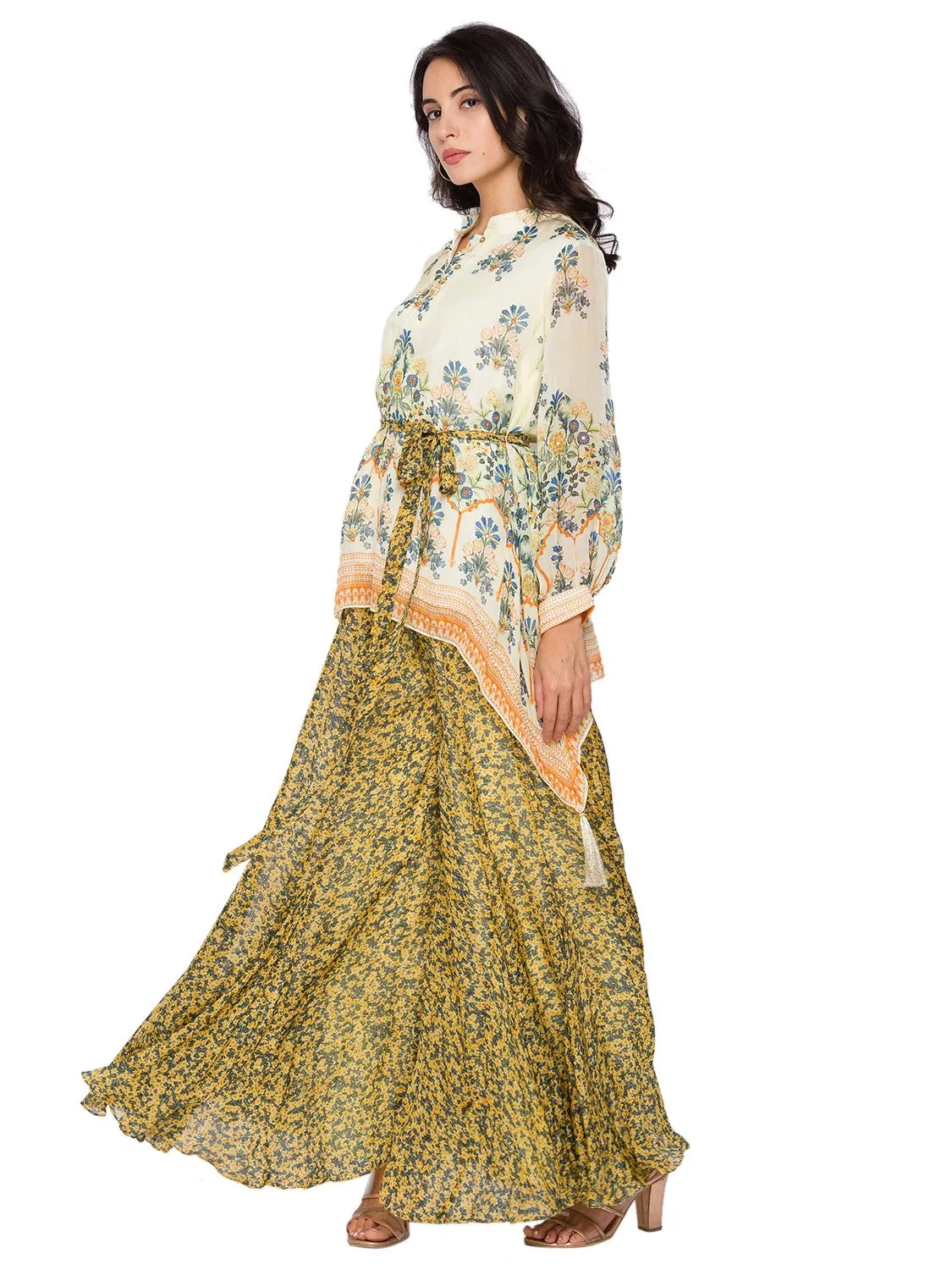Printed asymetrical top printed asymetrical top