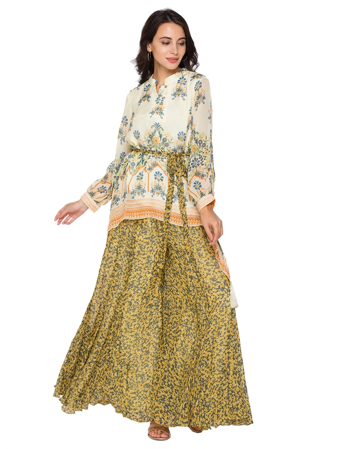 Printed asymetrical top printed asymetrical top