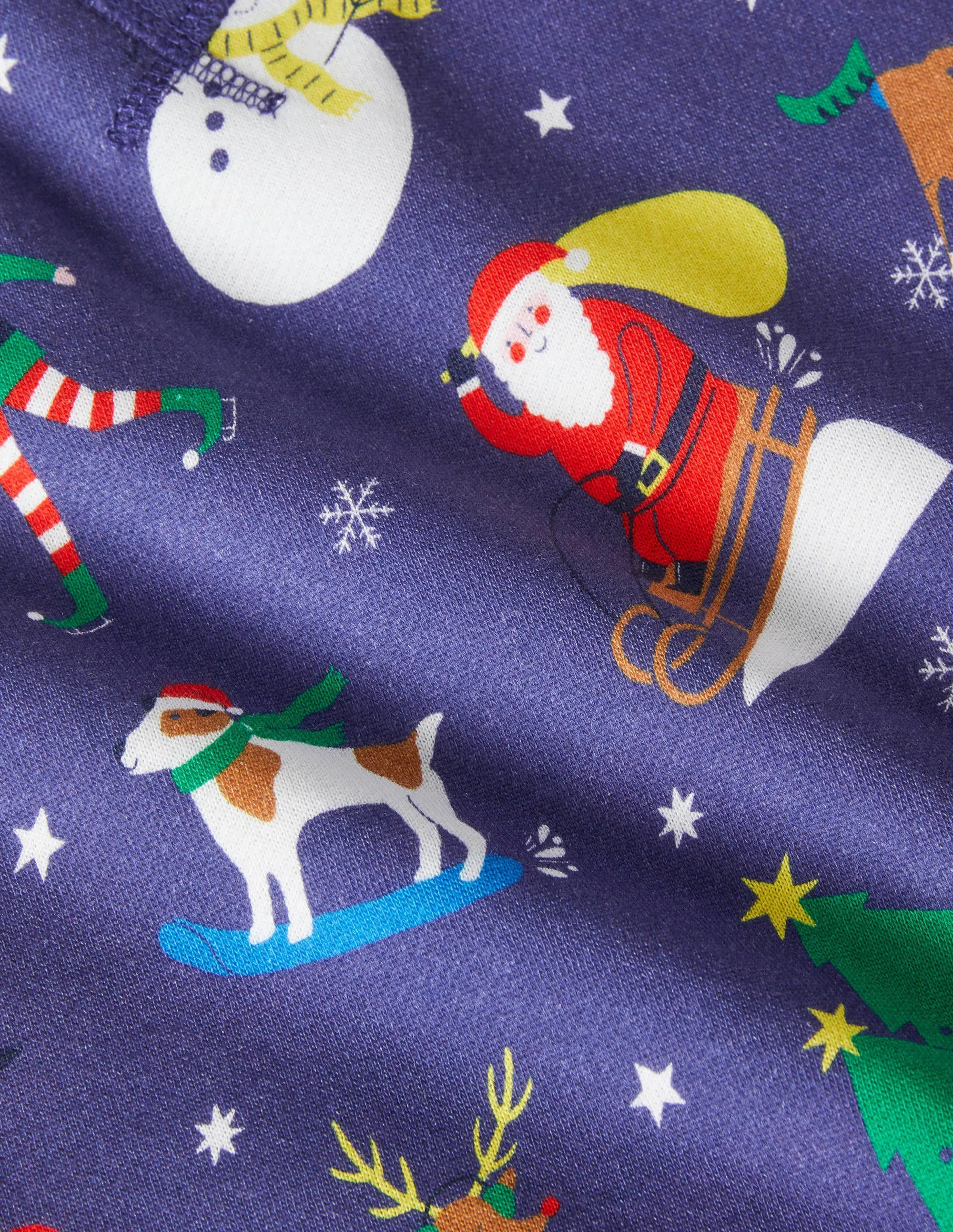 Printed Sweatshirt-Starboard Blue Festive Friends