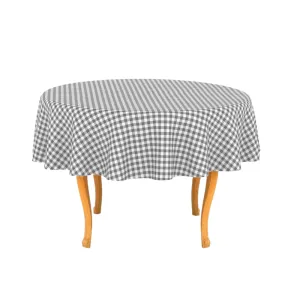 RANS Gingham Checked Charcoal Tablecloth