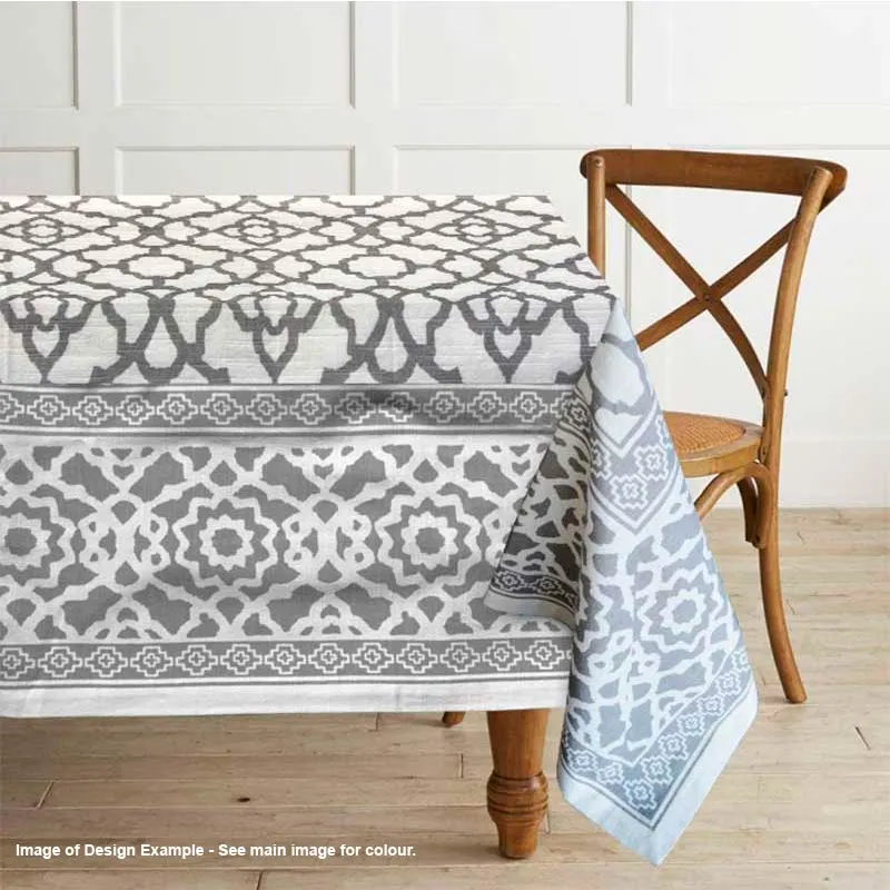 Rans Vintage Cotton Black Tablecloth