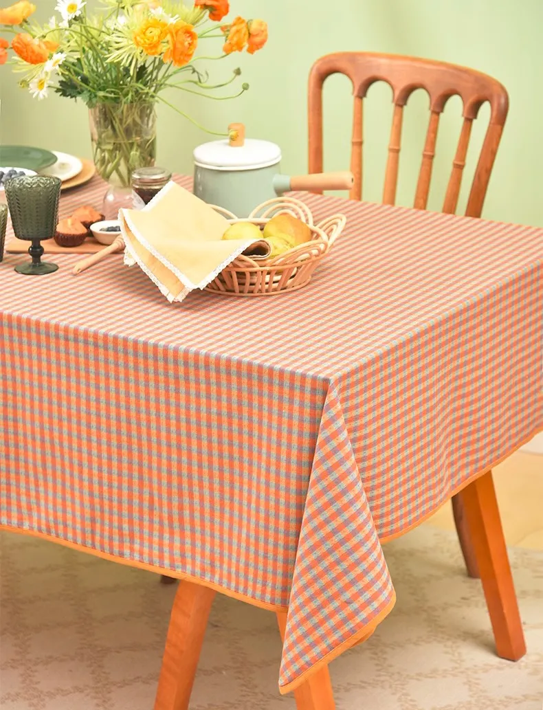 Rectangle Table Covers for Dining Room Table, Square Tablecloth for Coffee Table, Cotton Chequer Rectangular Tablecloth for Kitchen, Table Cloth