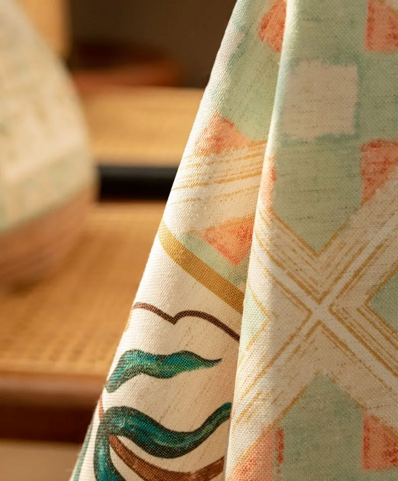 Rectangle Tablecloth for Dining Room Table, British Mid Century Fiberflax Tablecloth, Square Tablecloth for Coffee Table, Farmhouse Table Cloth, Wedding Tablecloth, Waterproof Tablecloth