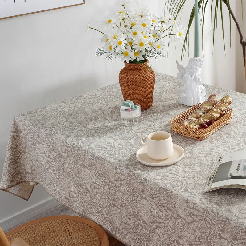 Rectangular Dining Table American Rustic Style Tablecloth Polyester Water and Oil Resistant Printed Tablecloth Tablecloth