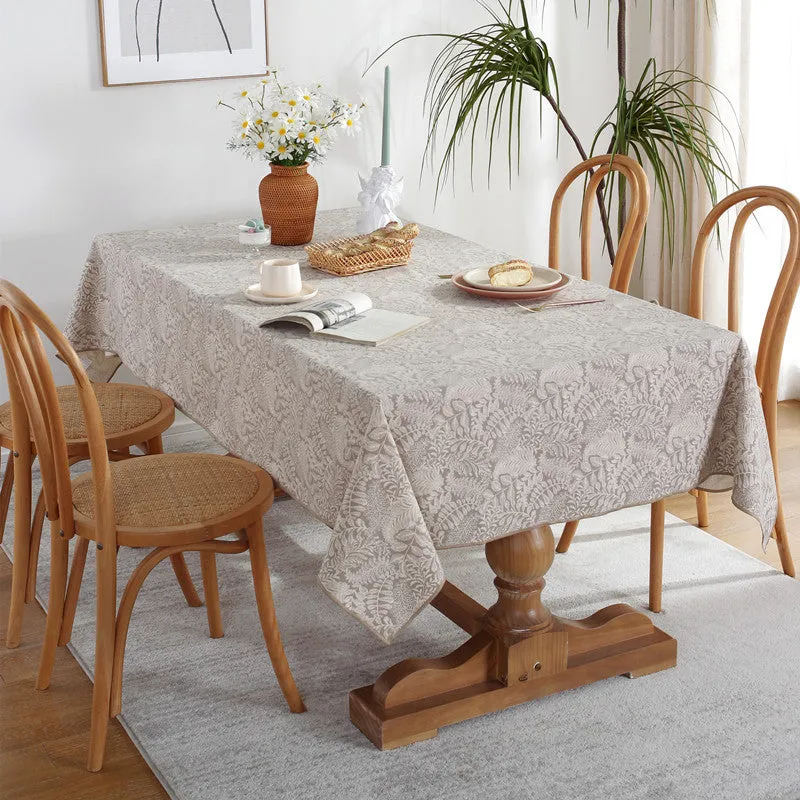 Rectangular Dining Table American Rustic Style Tablecloth Polyester Water and Oil Resistant Printed Tablecloth Tablecloth