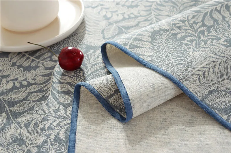 Rectangular Dining Table American Rustic Style Tablecloth Polyester Water and Oil Resistant Printed Tablecloth Tablecloth