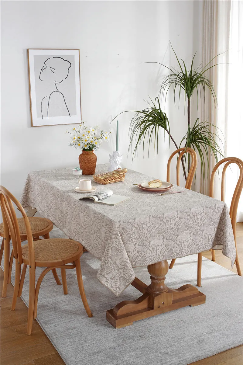 Rectangular Dining Table American Rustic Style Tablecloth Polyester Water and Oil Resistant Printed Tablecloth Tablecloth