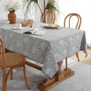 Rectangular Dining Table American Rustic Style Tablecloth Polyester Water and Oil Resistant Printed Tablecloth Tablecloth