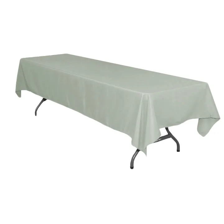 Rectangular Polyester Tablecloth 60"x126" - Gray/Silver