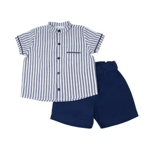 Robbie Linen Short Set, Infant Boys