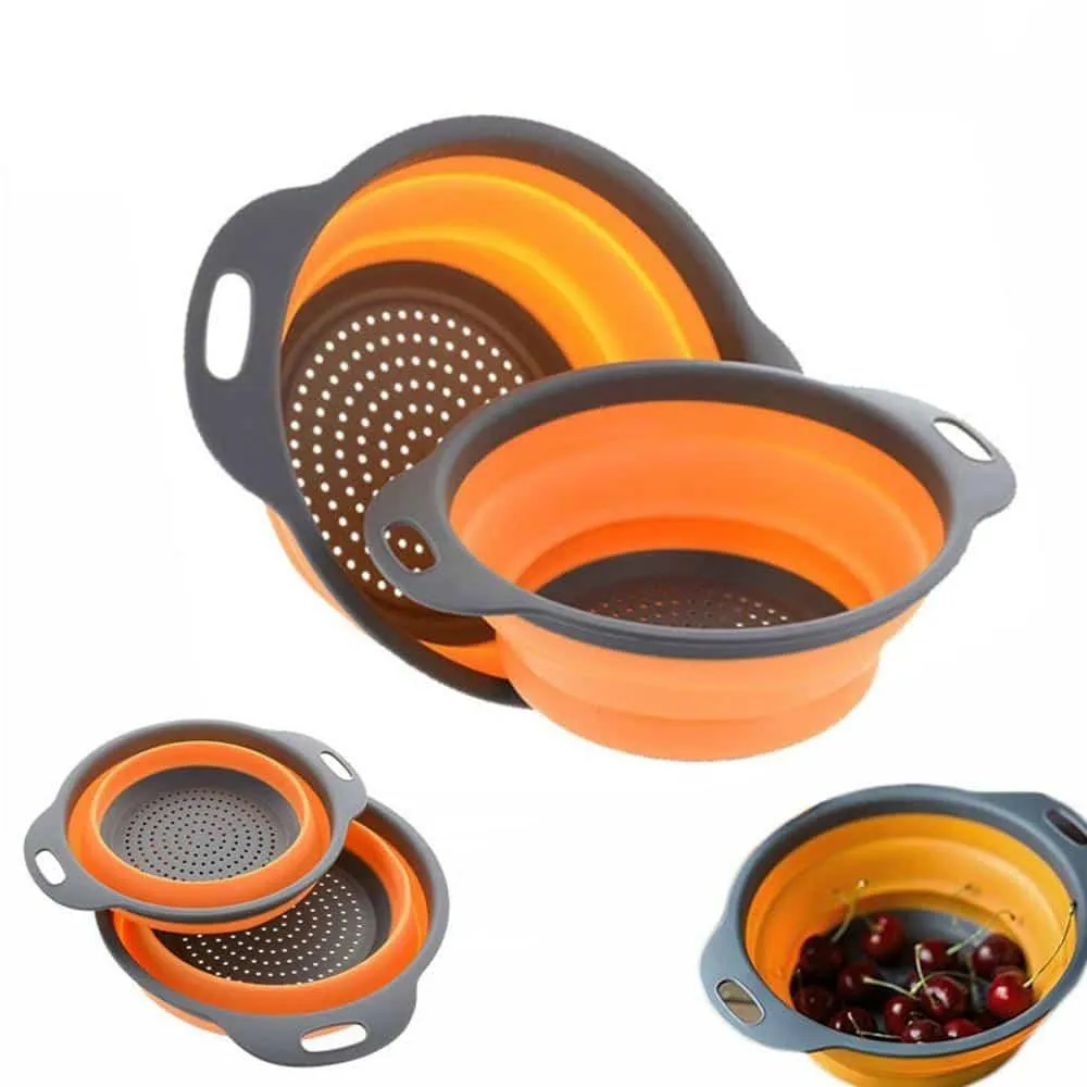 Round Foldable Silicone Colander