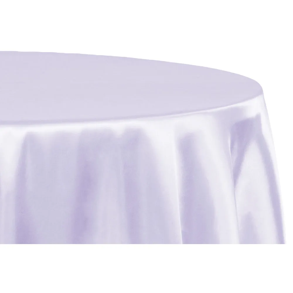 Satin 132" Round Tablecloth - Lavender