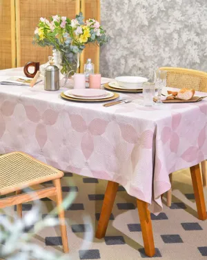 Simple Contemporary Pink Cotton Tablecloth, Square Tablecloth for Round Table,Large Rectangle Table Covers for Dining Room Table, Modern Table Cloths for Kitchen