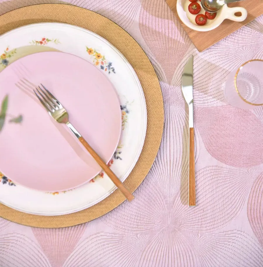 Simple Contemporary Pink Cotton Tablecloth, Square Tablecloth for Round Table,Large Rectangle Table Covers for Dining Room Table, Modern Table Cloths for Kitchen
