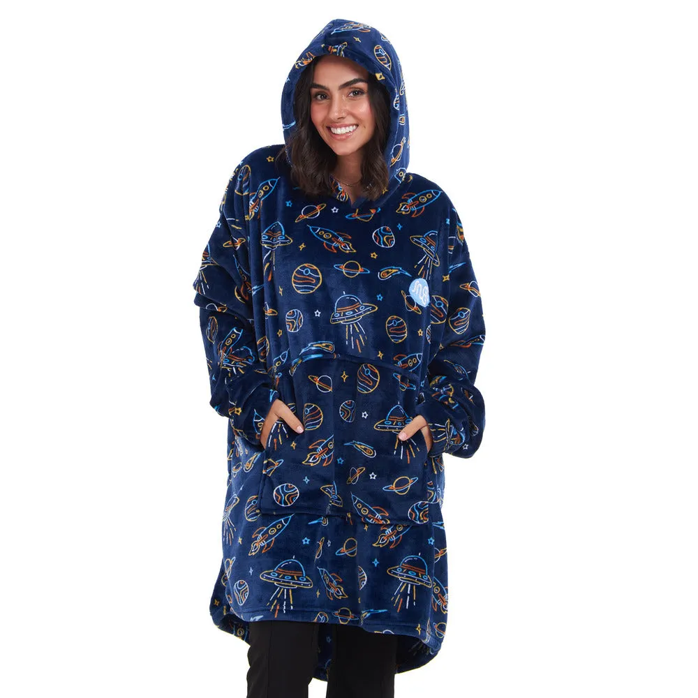 Snuggs Blanket Hoodie Dark Blue space