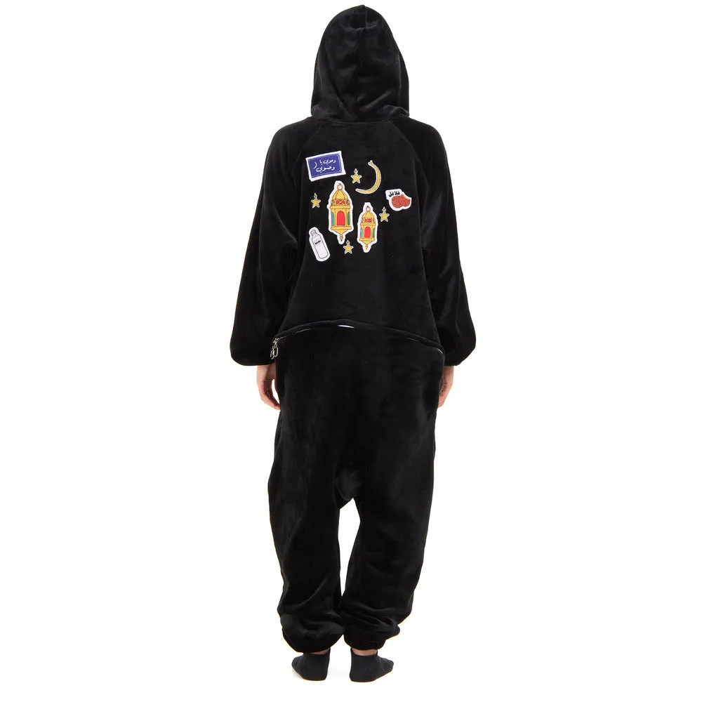 Snuggs Blanket Onesie Black  