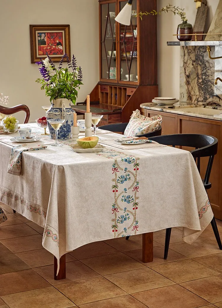 Spring Flower Table Covers for Round Table, Large Modern Rectangle Tablecloth for Dining Table, Farmhouse Table Cloth for Oval Table, Square Tablecloth for Kitchen