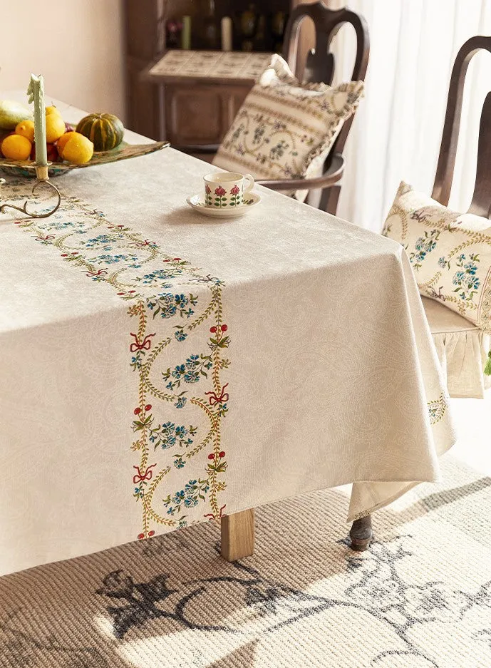 Spring Flower Table Covers for Round Table, Large Modern Rectangle Tablecloth for Dining Table, Farmhouse Table Cloth for Oval Table, Square Tablecloth for Kitchen
