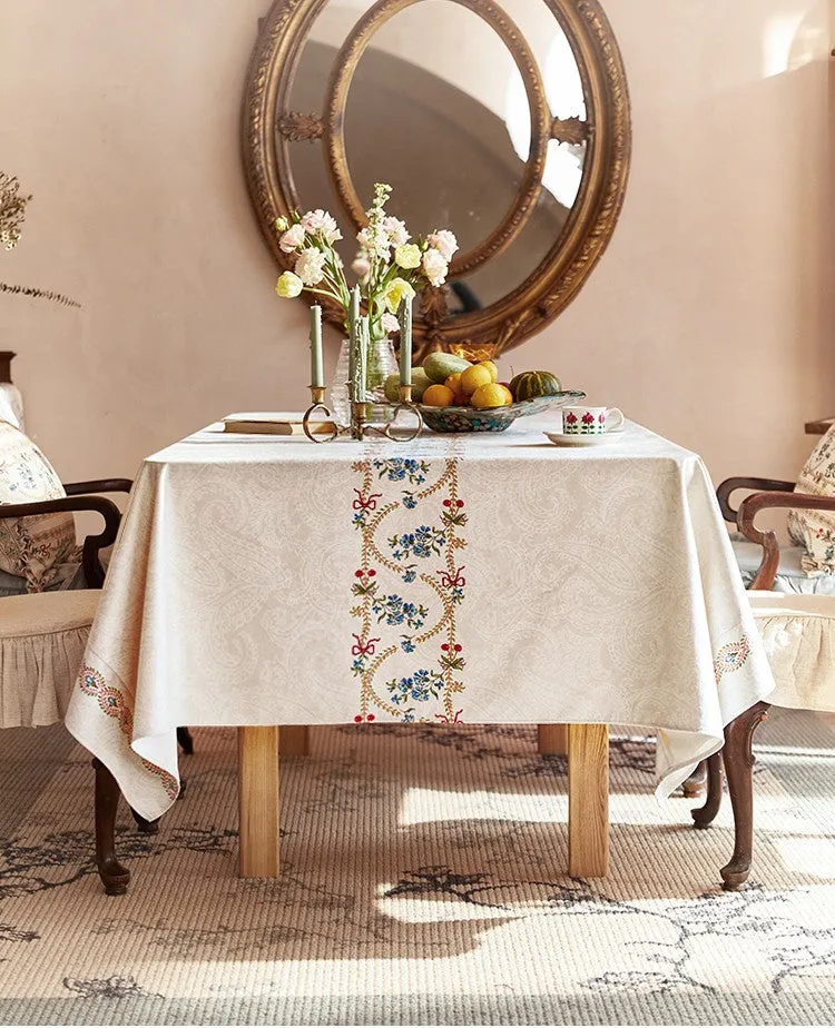 Spring Flower Table Covers for Round Table, Large Modern Rectangle Tablecloth for Dining Table, Farmhouse Table Cloth for Oval Table, Square Tablecloth for Kitchen