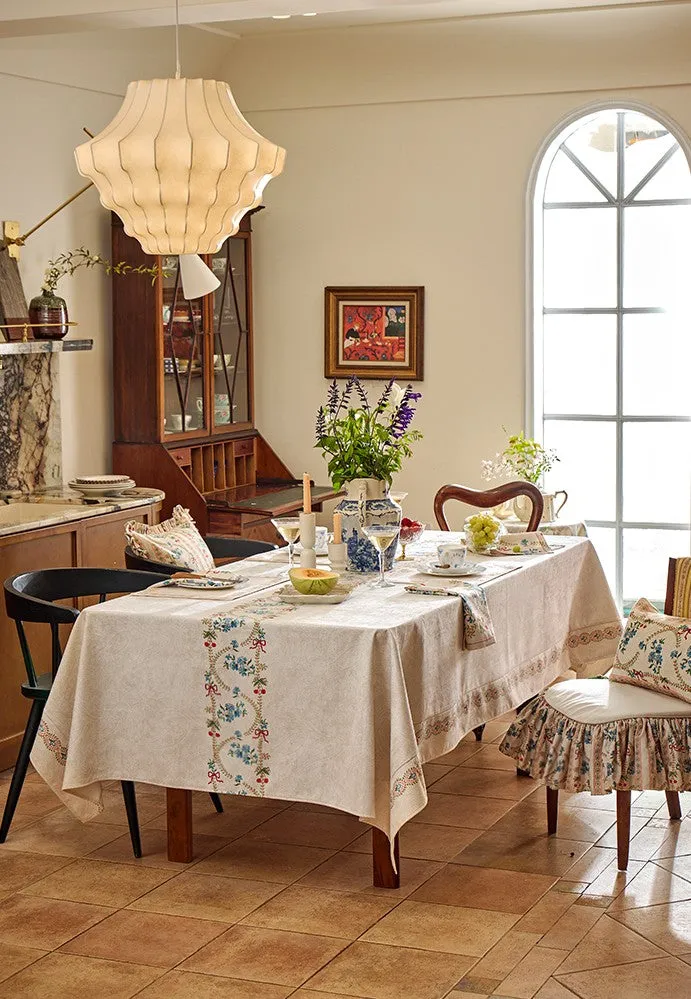 Spring Flower Table Covers for Round Table, Large Modern Rectangle Tablecloth for Dining Table, Farmhouse Table Cloth for Oval Table, Square Tablecloth for Kitchen