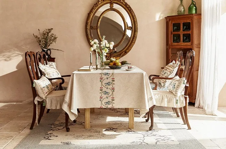Spring Flower Table Covers for Round Table, Large Modern Rectangle Tablecloth for Dining Table, Farmhouse Table Cloth for Oval Table, Square Tablecloth for Kitchen