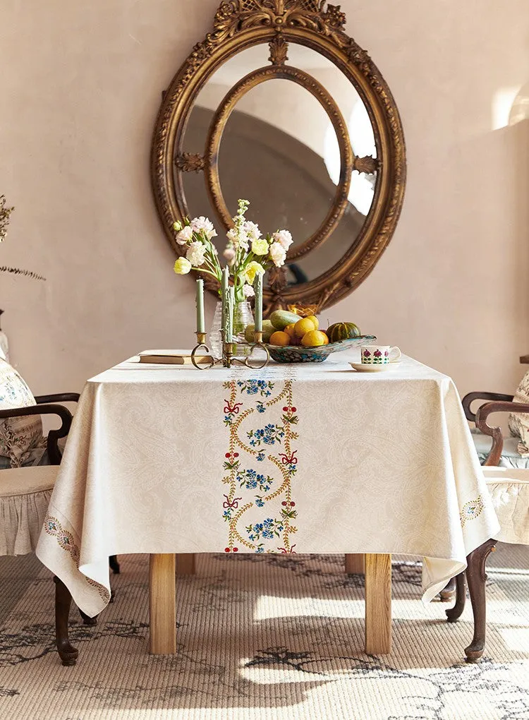 Spring Flower Table Covers for Round Table, Large Modern Rectangle Tablecloth for Dining Table, Farmhouse Table Cloth for Oval Table, Square Tablecloth for Kitchen