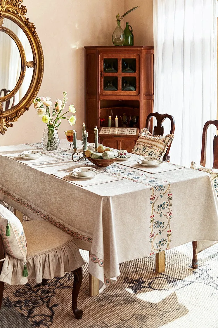 Spring Flower Table Covers for Round Table, Large Modern Rectangle Tablecloth for Dining Table, Farmhouse Table Cloth for Oval Table, Square Tablecloth for Kitchen