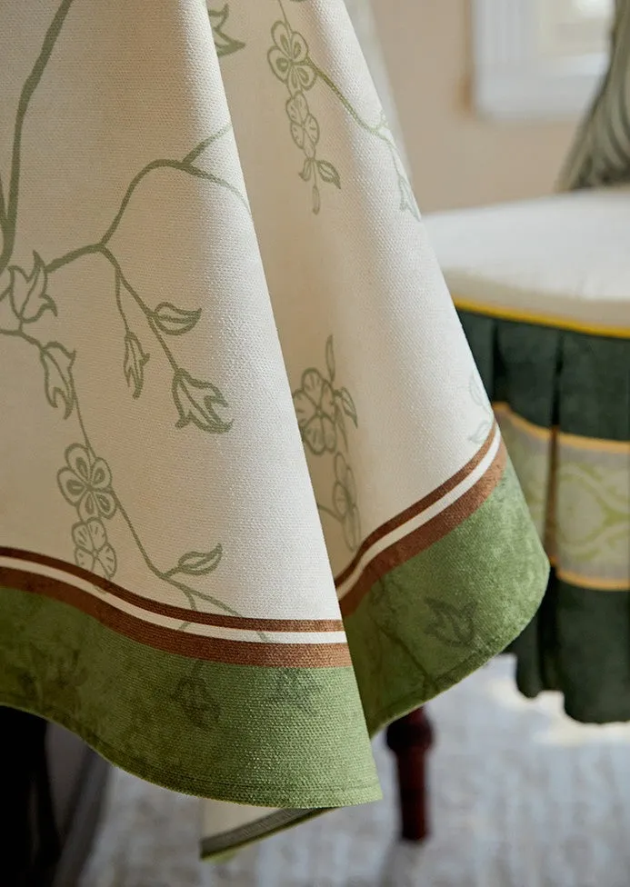 Spring Green Flower Table Covers, Large Modern Rectangle Tablecloth for Dining Table for Round Table, Farmhouse Table Cloth for Oval Table, Square Tablecloth for Kitchen