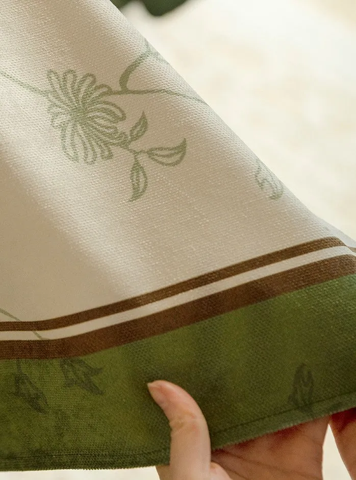 Spring Green Flower Table Covers, Large Modern Rectangle Tablecloth for Dining Table for Round Table, Farmhouse Table Cloth for Oval Table, Square Tablecloth for Kitchen