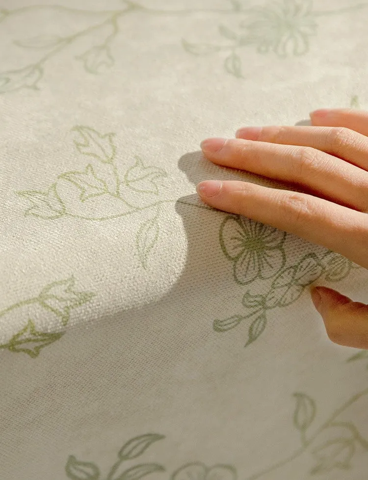 Spring Green Flower Table Covers, Large Modern Rectangle Tablecloth for Dining Table for Round Table, Farmhouse Table Cloth for Oval Table, Square Tablecloth for Kitchen
