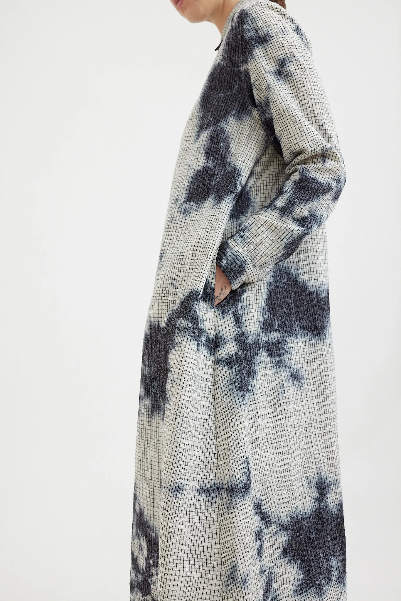 Suzusan - Shibori Pencil Check Dress
