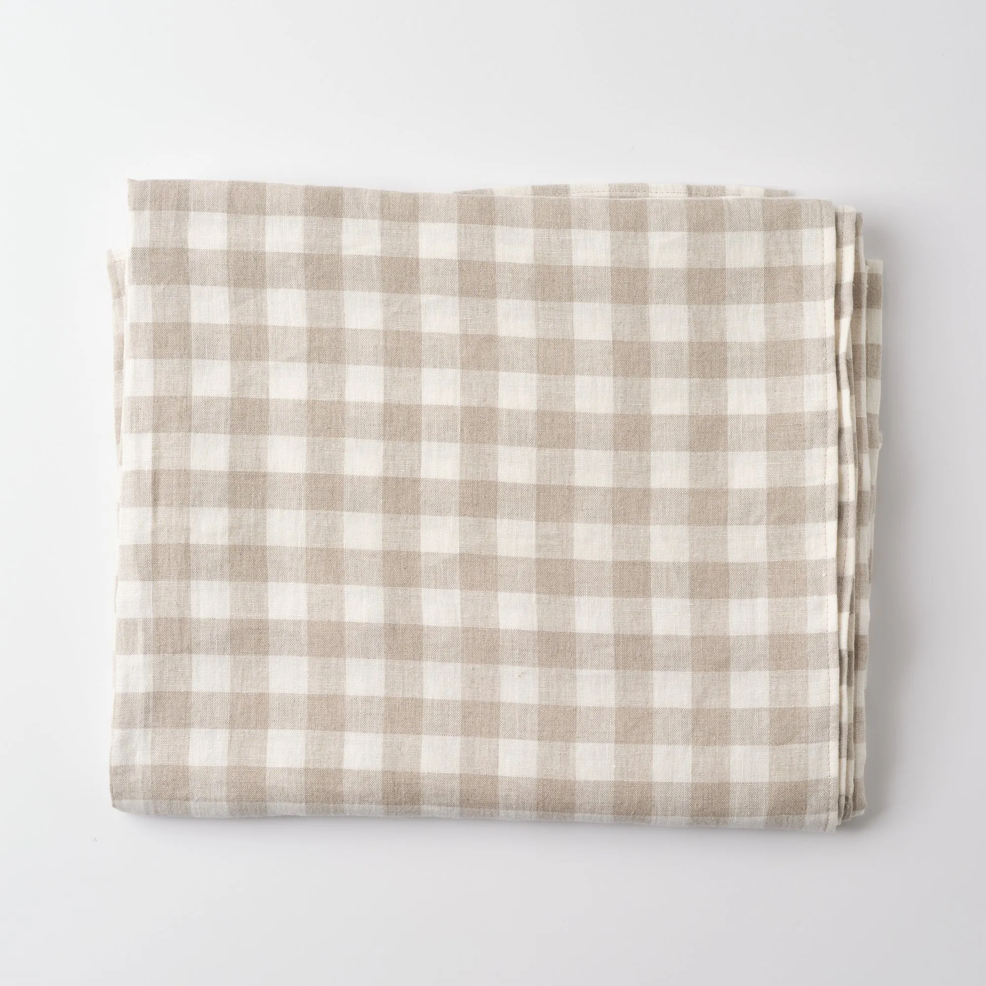 Tablecloth Gingham Natural 250x150