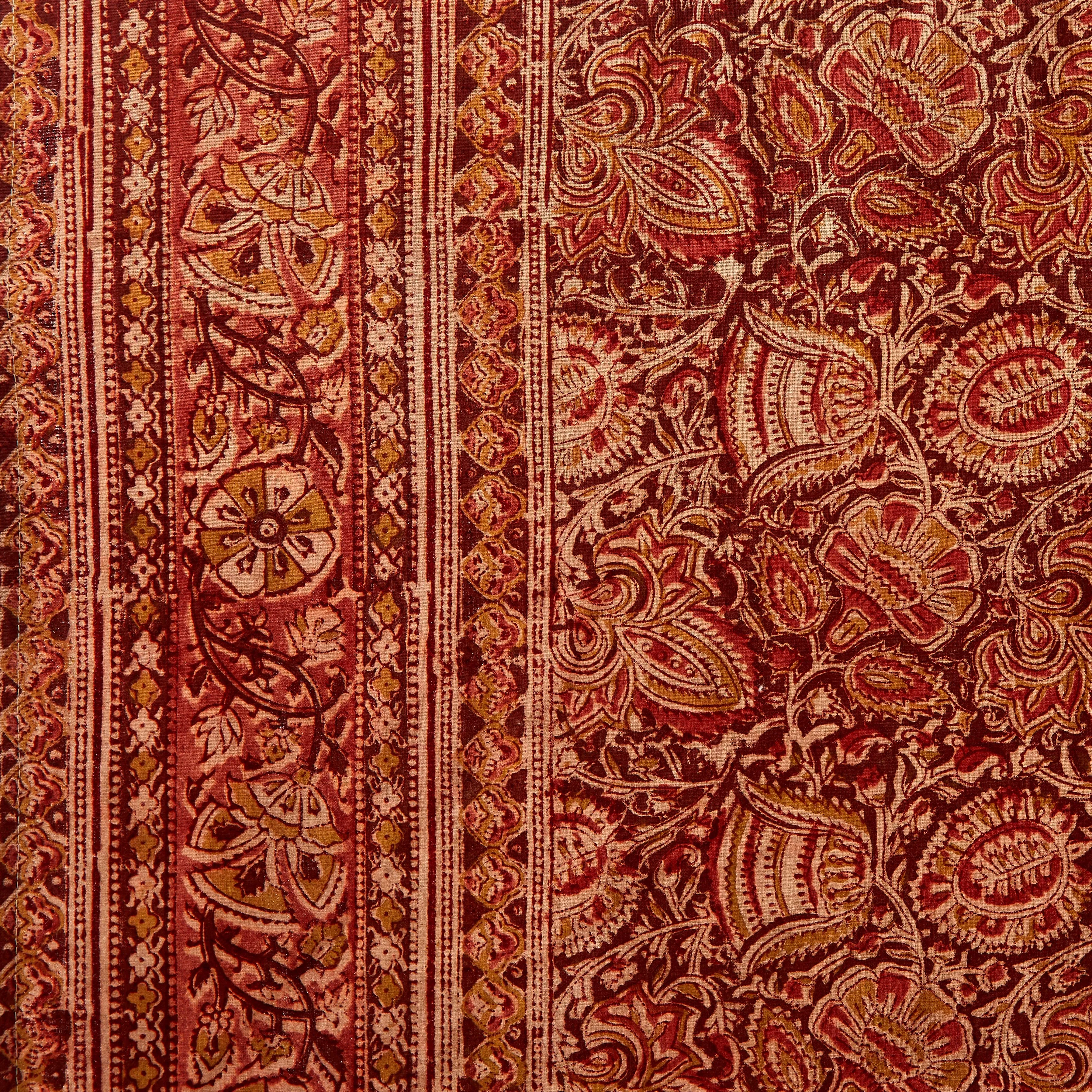 Terracotta Kalamkari Tablecloth