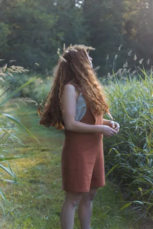 The Dungaree Shorts - Linen Organic Cotton